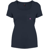 Illustrator Pink Logo DM106L Women's Perfect Scoop Neck Tee