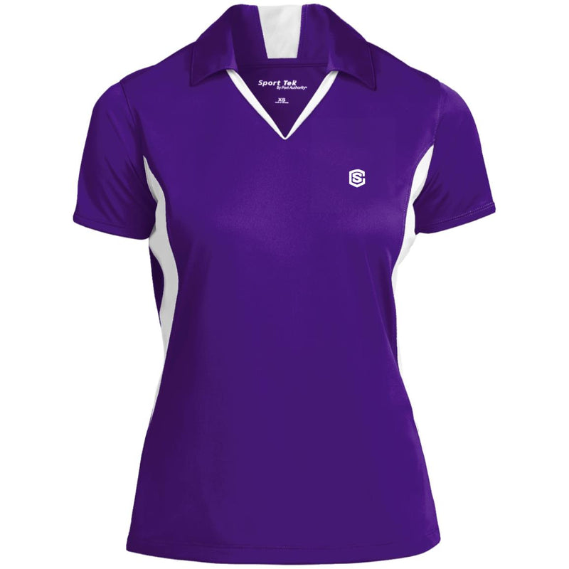 Illustrator White Logo LST655 Ladies' Colorblock Performance Polo