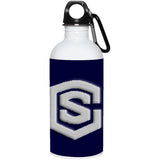 silver (2) 23663 20 oz. Stainless Steel Water Bottle