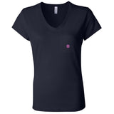 Illustrator Pink Logo B6005 Ladies' Jersey V-Neck T-Shirt