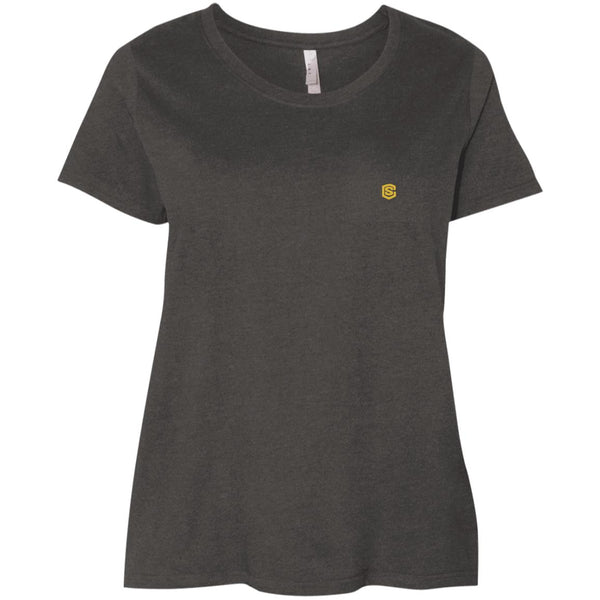 Illustrator Gold Logo 3804 Ladies' Curvy T-Shirt