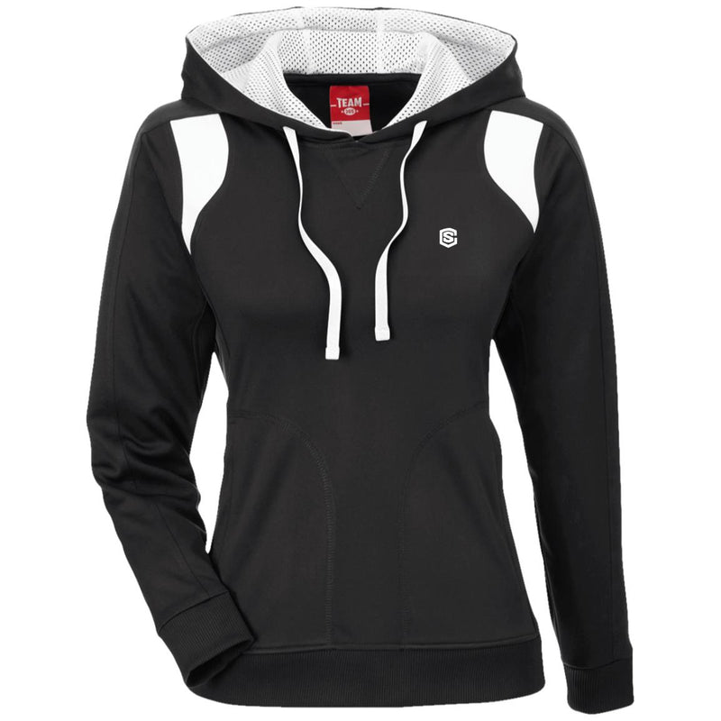 Illustrator White Logo TT30W Ladies' Colorblock Poly Hoodie