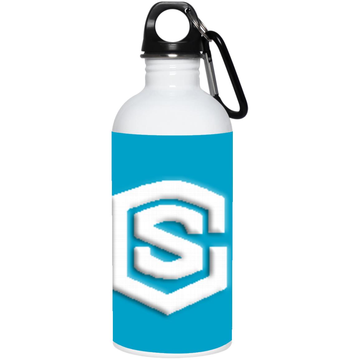white (2) 23663 20 oz. Stainless Steel Water Bottle
