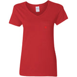 Illustrator Red Logo G500VL Ladies' 5.3 oz. V-Neck T-Shirt