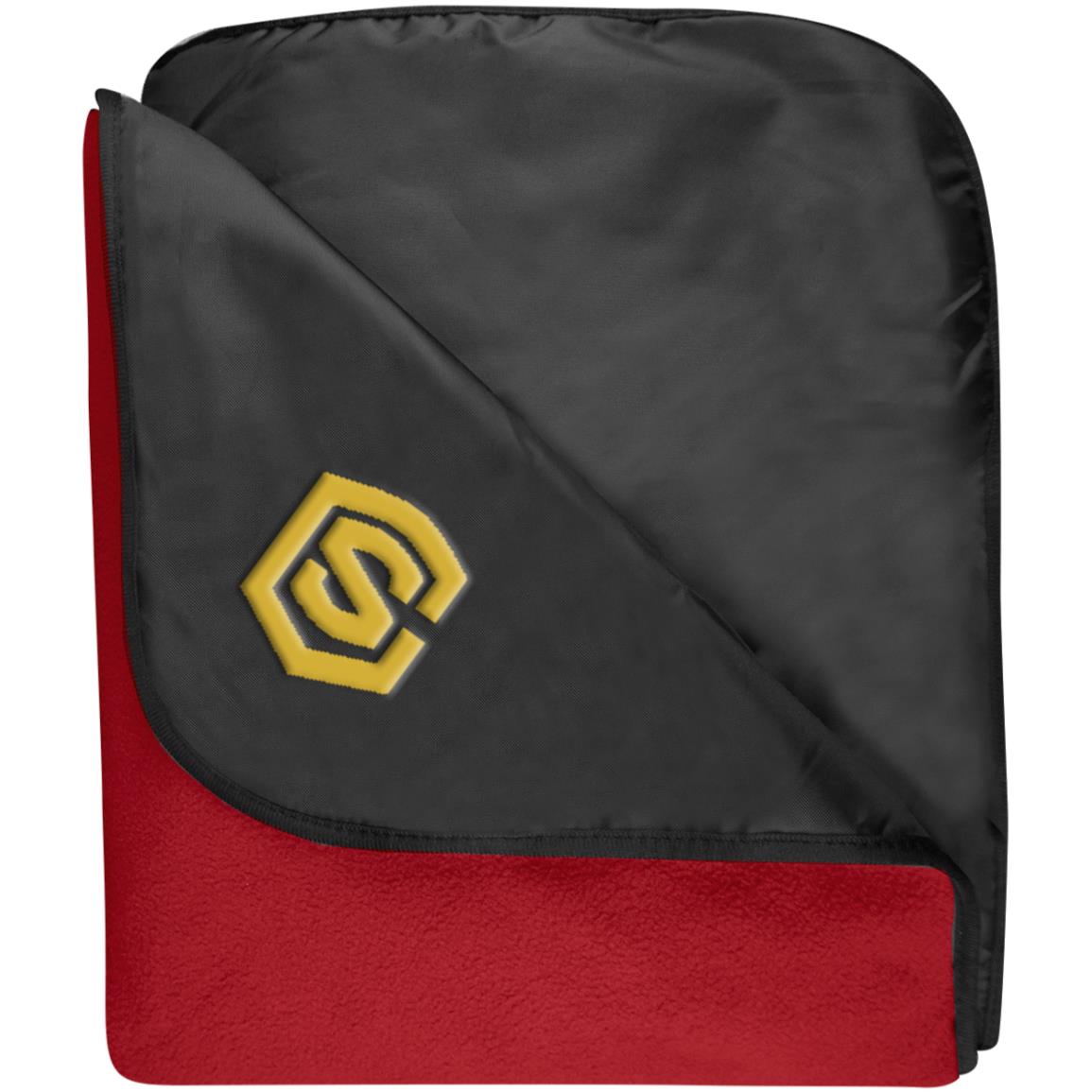 gold (2) TB850 Fleece & Poly Travel Blanket