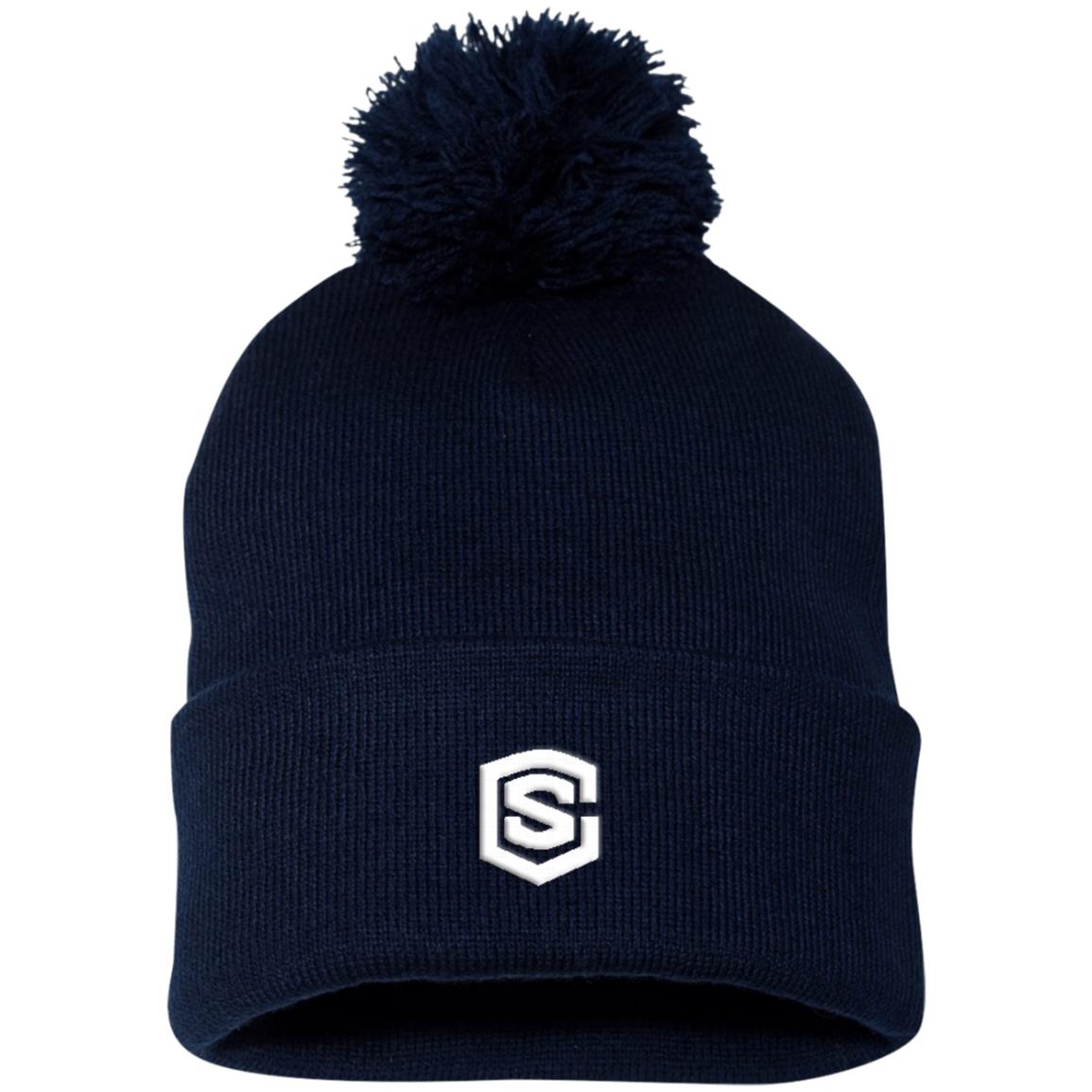 white (2) SP15 Pom Pom Knit Cap