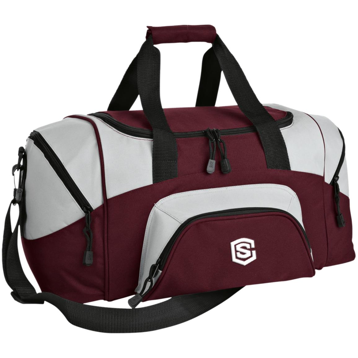 white (2) BG990S Small Colorblock Sport Duffel Bag
