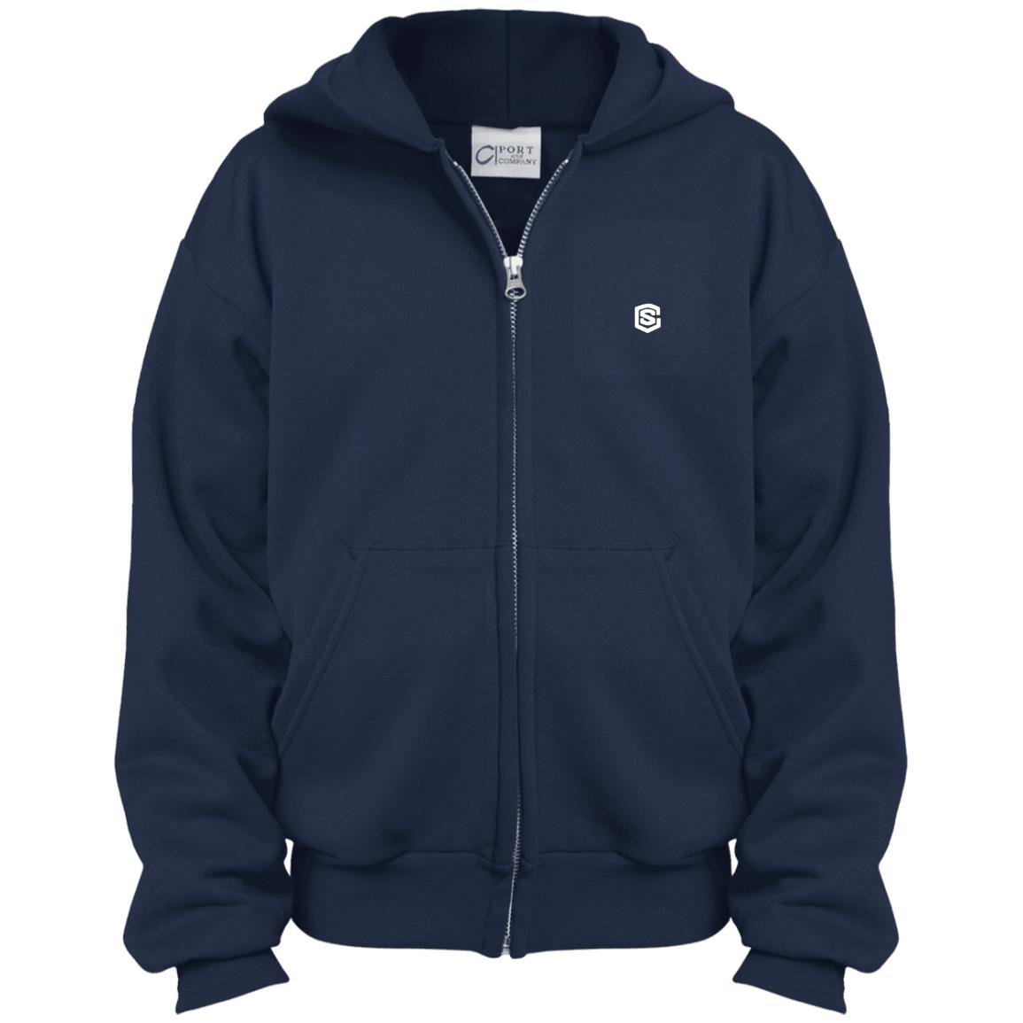 Illustrator White Logo PC90YZH Youth Full Zip Hoodie