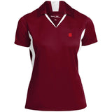 Illustrator Red Logo LST655 Ladies' Colorblock Performance Polo