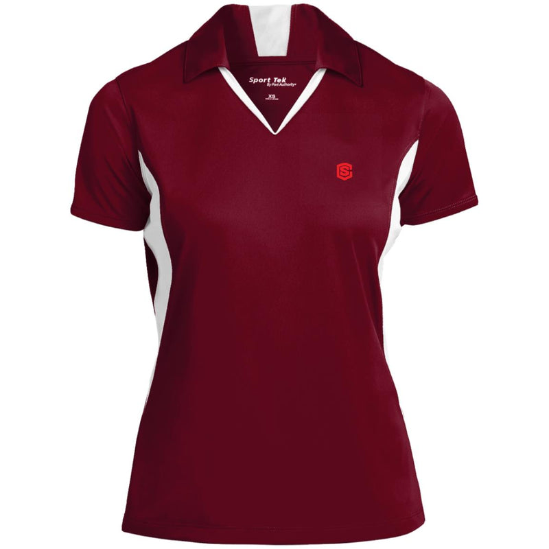 Illustrator Red Logo LST655 Ladies' Colorblock Performance Polo