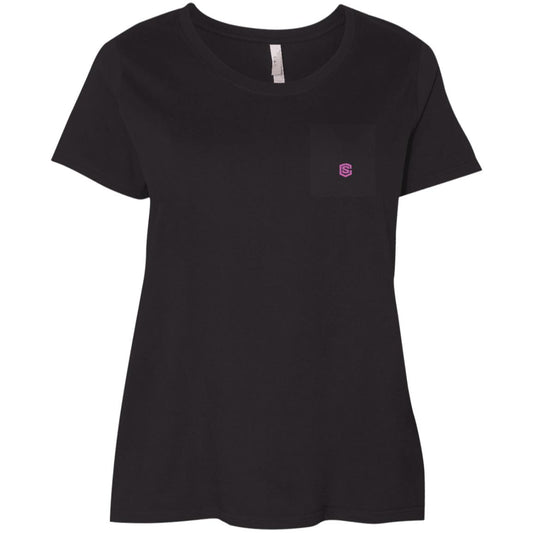 Illustrator Pink Logo 3804 Ladies' Curvy T-Shirt