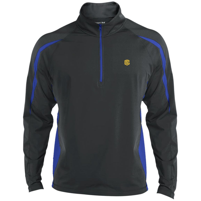 Illustrator Gold Logo ST851 Men's Sport Wicking Colorblock 1/2 Zip