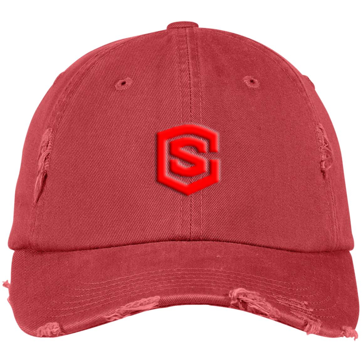 red (2) DT600 Distressed Dad Cap