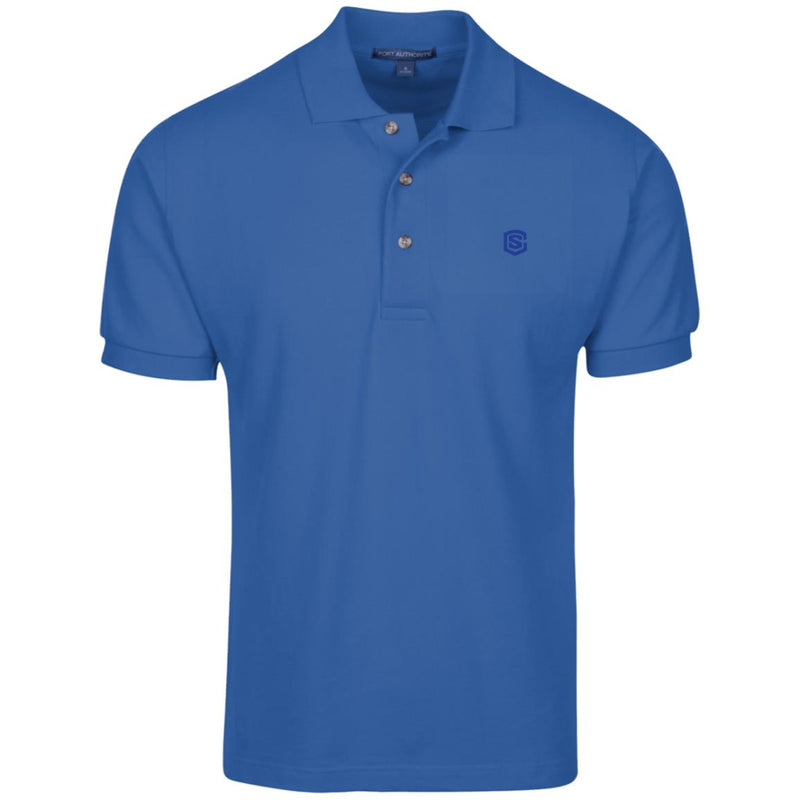 Illustrator Blue Logo K420 Cotton Pique Knit Polo