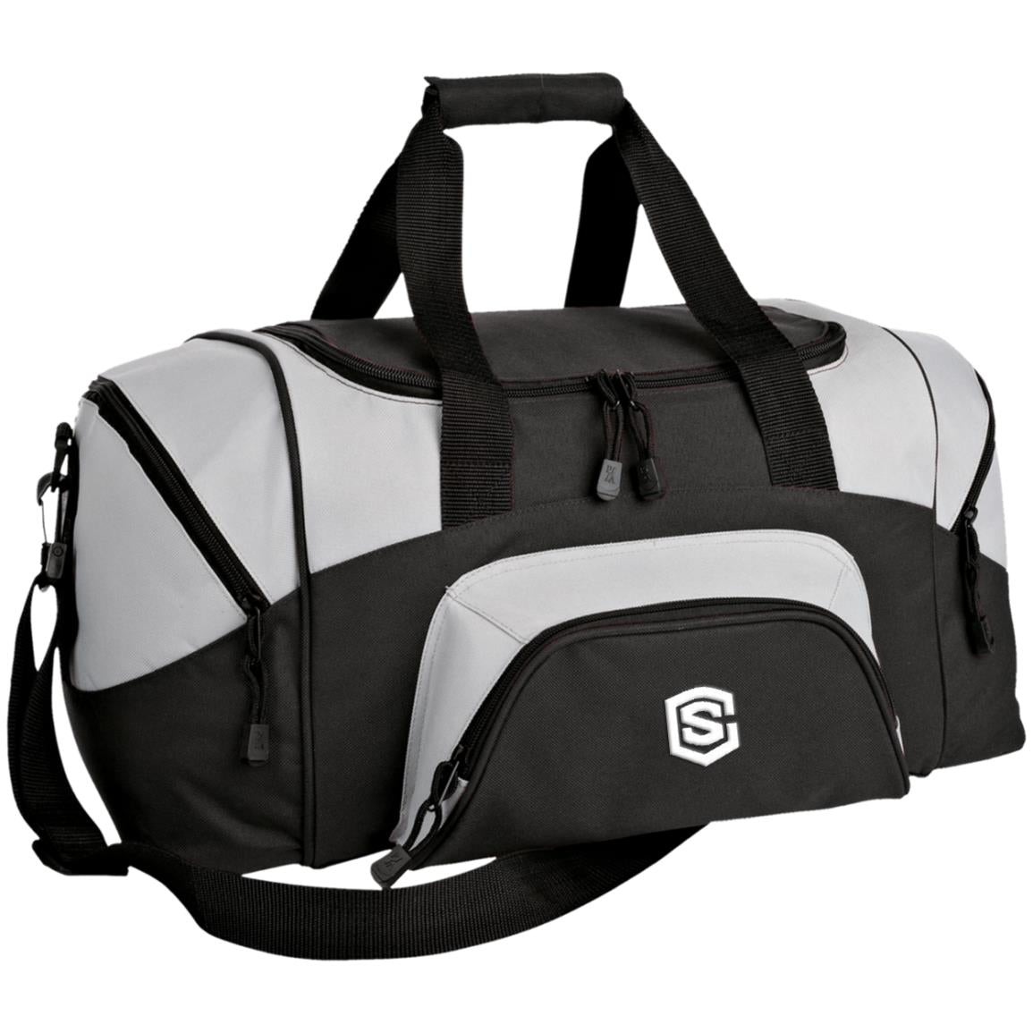 white (2) BG990S Small Colorblock Sport Duffel Bag