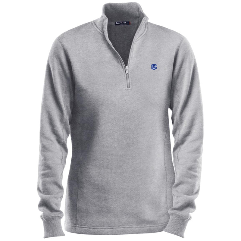 Illustrator Blue Logo LST253 Ladies' 1/4 Zip Sweatshirt