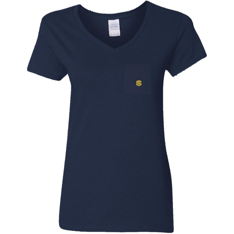 Illustrator Gold Logo G500VL Ladies' 5.3 oz. V-Neck T-Shirt