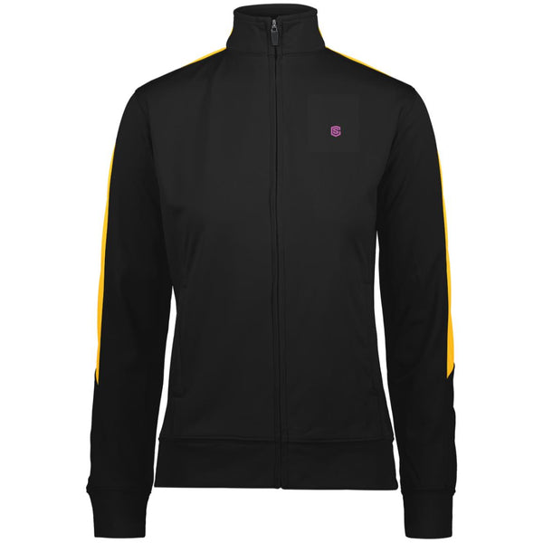 Illustrator Pink Logo 4397 Ladies' Performance Colorblock Full Zip