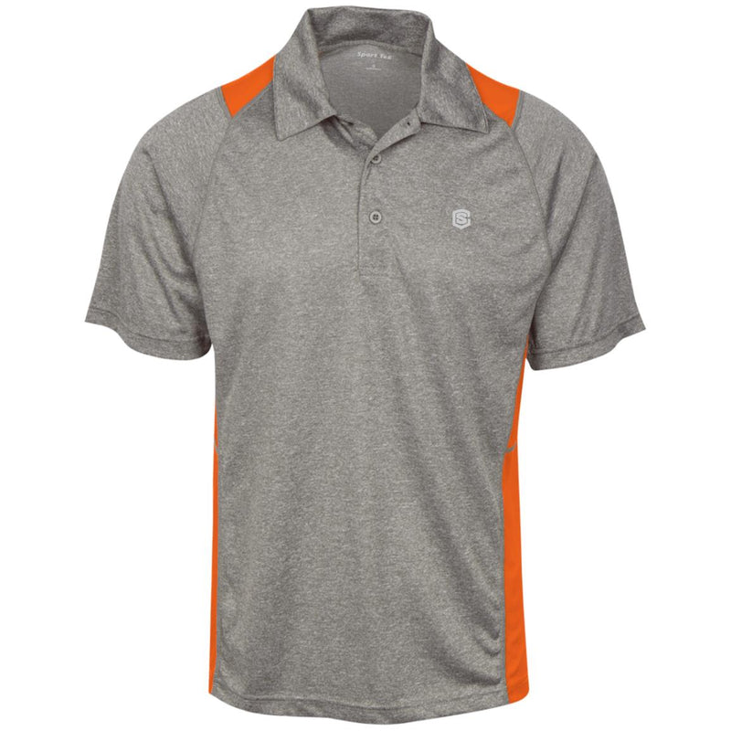 Illustrator Silver Logo ST665 Heather Moisture Wicking Polo