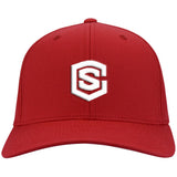 white (2) C813 Flex Fit Twill Baseball Cap