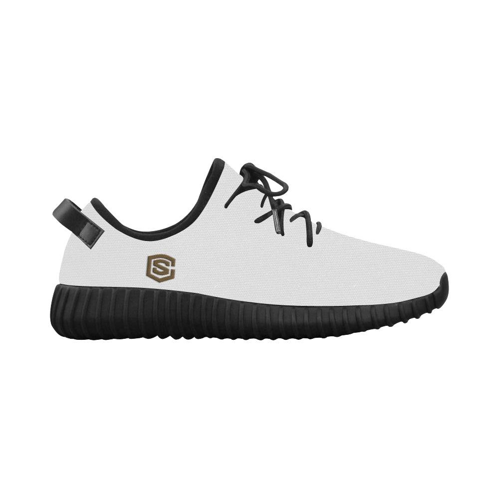 brown logo Grus Men's Breathable Woven Running Shoes (Model 022)