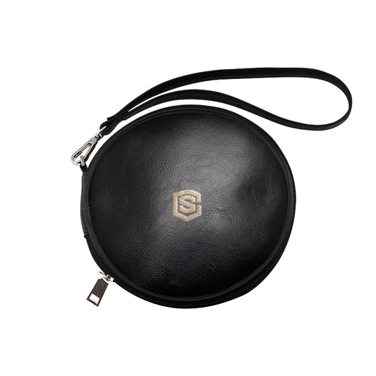 BLACK MACKEUP BAG brown logo Round Makeup Bag (Model 1625)