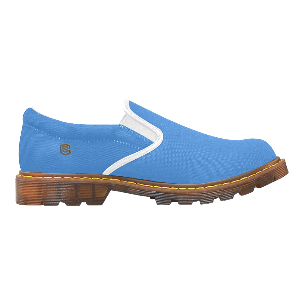 brown logo Martin Women's Slip-On Loafer (Model 12031)