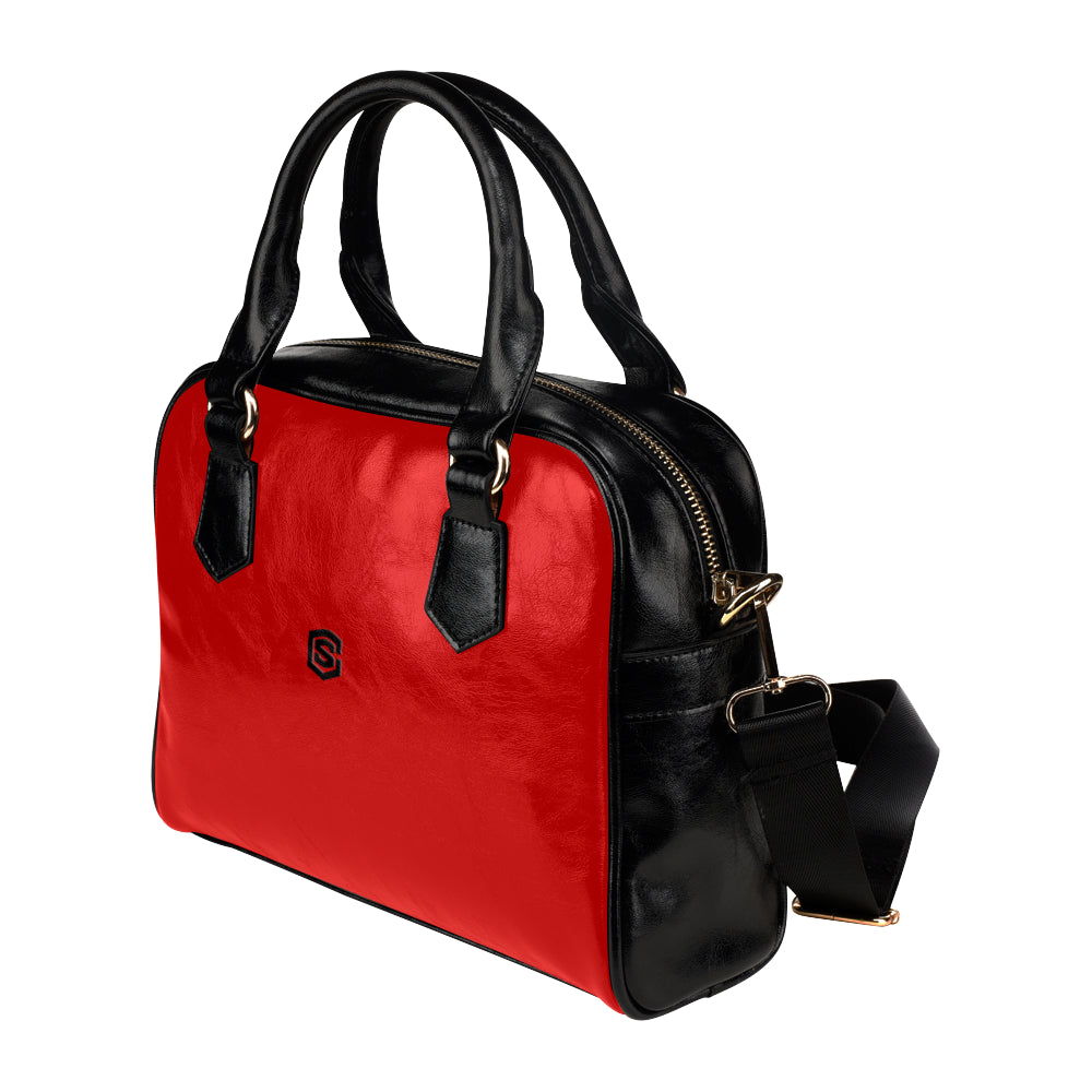 RED Shoulder Handbag  black logo Shoulder Handbag (Model 1634)