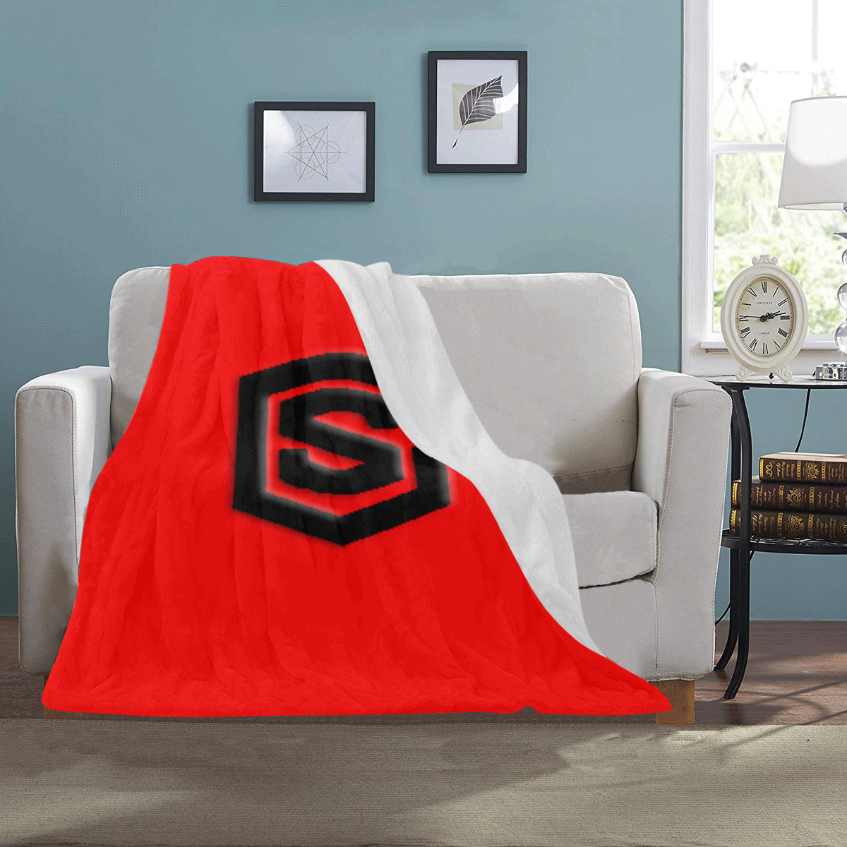 Red Ultra-Soft Micro Fleece Blanket with Black Logo Ultra-Soft Micro Fleece Blanket 30"x40"