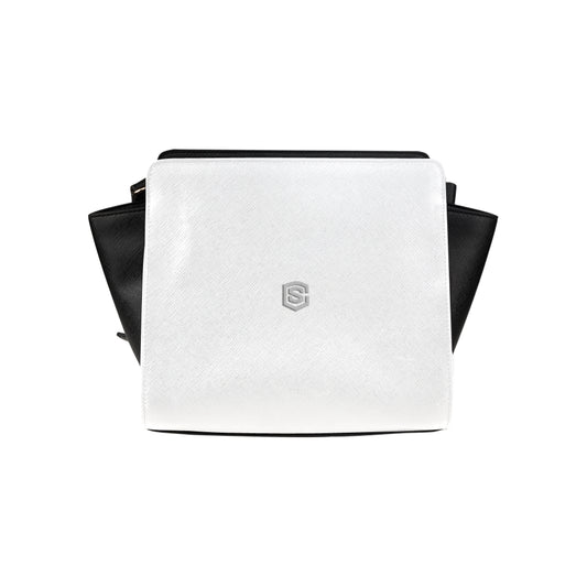 LIGHT GRAY SATCHEL BAG silver logo Satchel Bag (Model 1635)