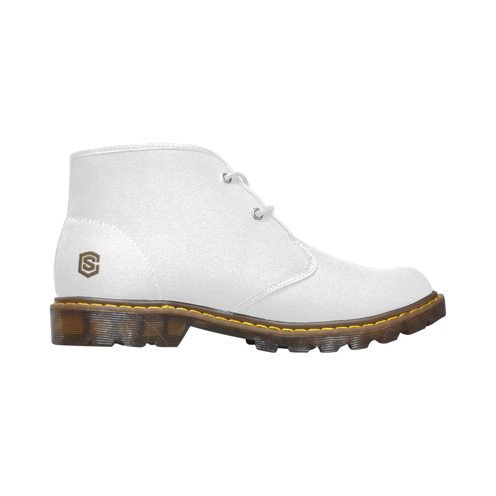 brown Men's Canvas Chukka Boots (Model 2402-1)