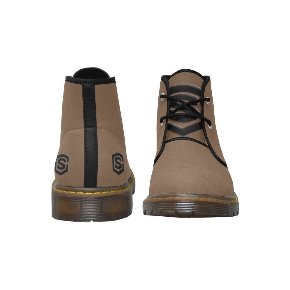 Black Logo Men's Nubuck Chukka Boots (Model 2402)