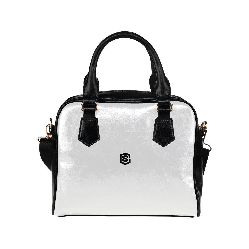 WHITE Shoulder Handbag black logo Shoulder Handbag (Model 1634)