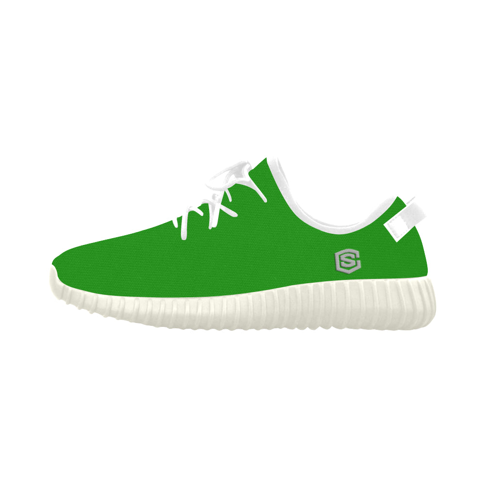 silver logo Grus Women's Breathable Woven Running Shoes (Model 022)