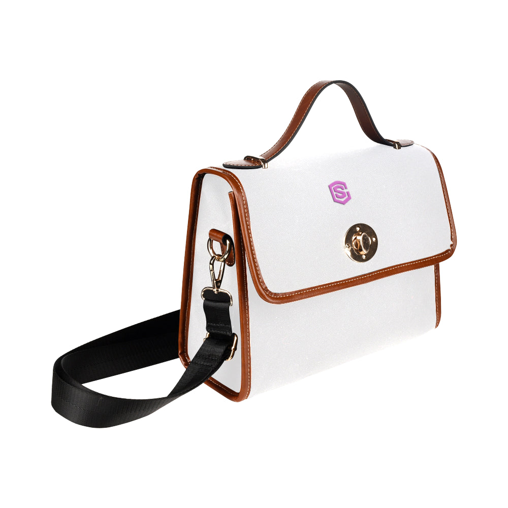 GRAY WATERFROOF CANVAS BAGPINK logo Waterproof Canvas Bag/All Over Print (Model 1641)