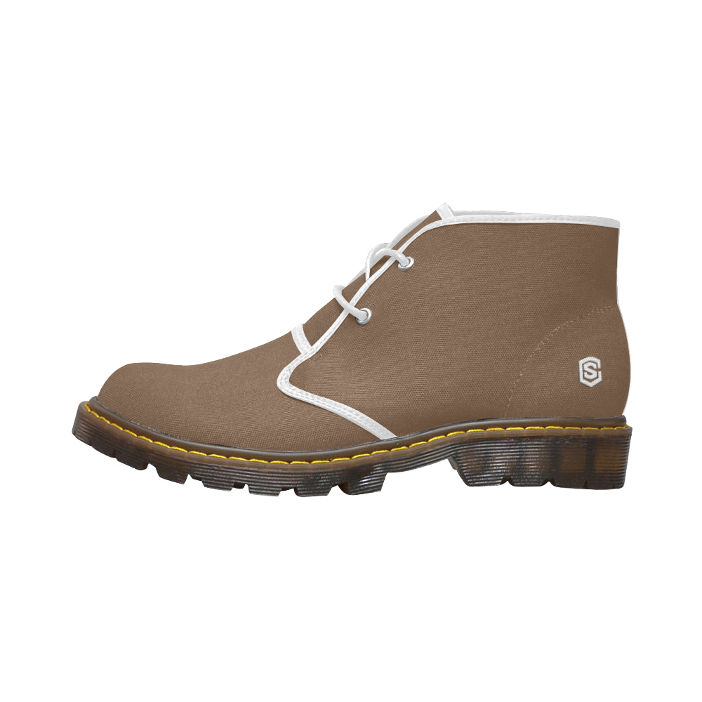 white Men's Canvas Chukka Boots (Model 2402-1)