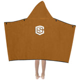 Brown Kids' Hooded Bath Towels with White Logo Kids' Hooded Bath Towels