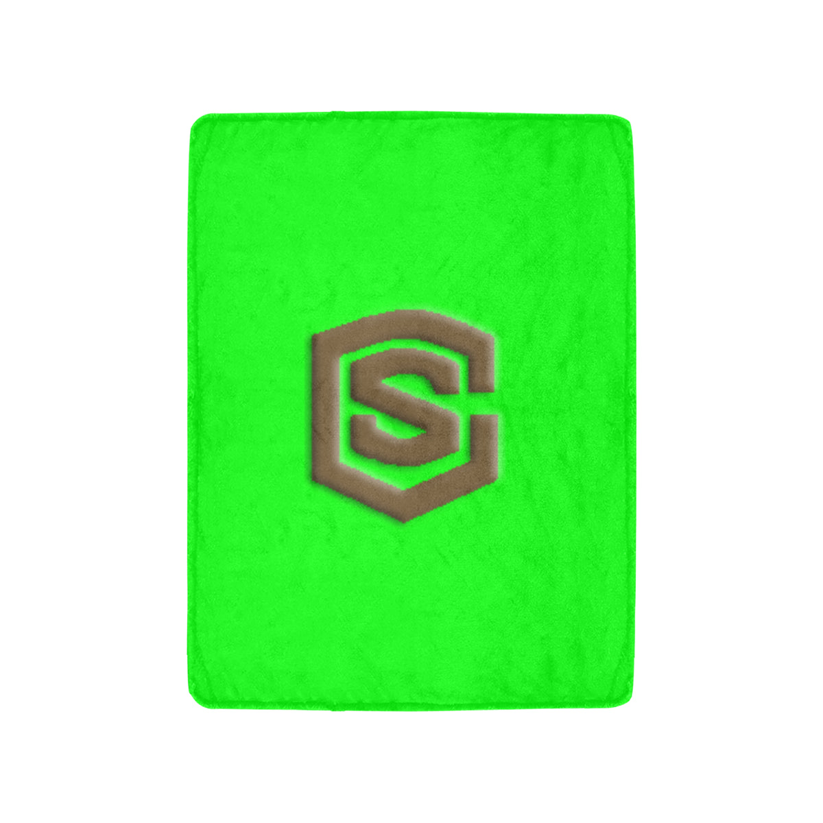 Green Ultra-Soft Micro Fleece Blanket with Brown Logo Ultra-Soft Micro Fleece Blanket 30"x40"