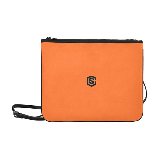 GREEN SLIM CLUTCH BAG black logo Slim Clutch Bag (Model 1668)