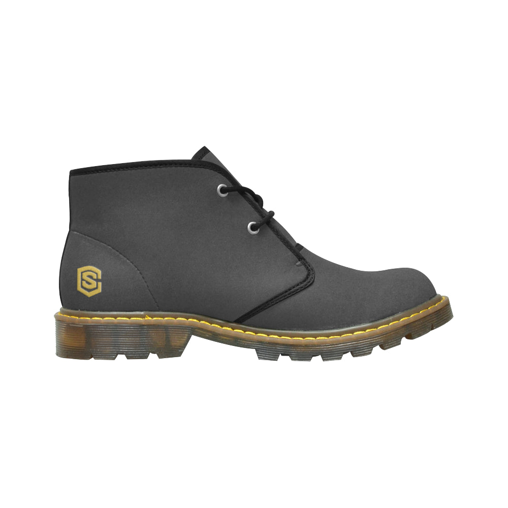 gold logo Women's Nubuck Chukka Boots (Model 2402)