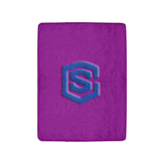 Purple Ultra-Soft Micro Fleece Blanket with Blue Logo Ultra-Soft Micro Fleece Blanket 30"x40"