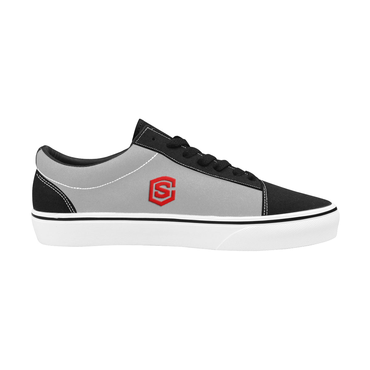 red logo Men's Low Top Skateboarding Shoes (Model E001-2)