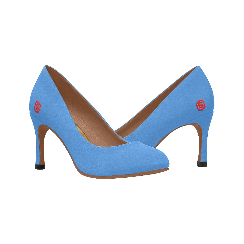 PINK Women's High Heels red logo Women's High Heels (Model 048)