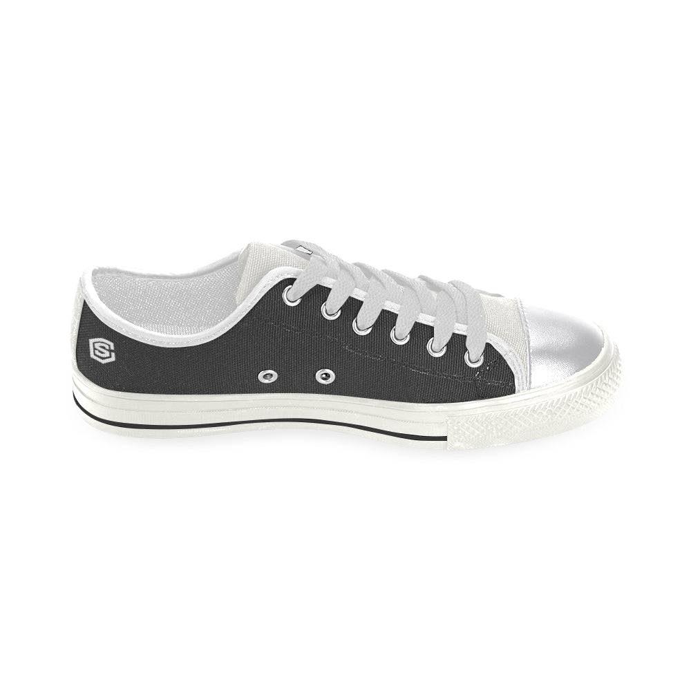 white logo Women's Classic Canvas Shoes (Model 018)