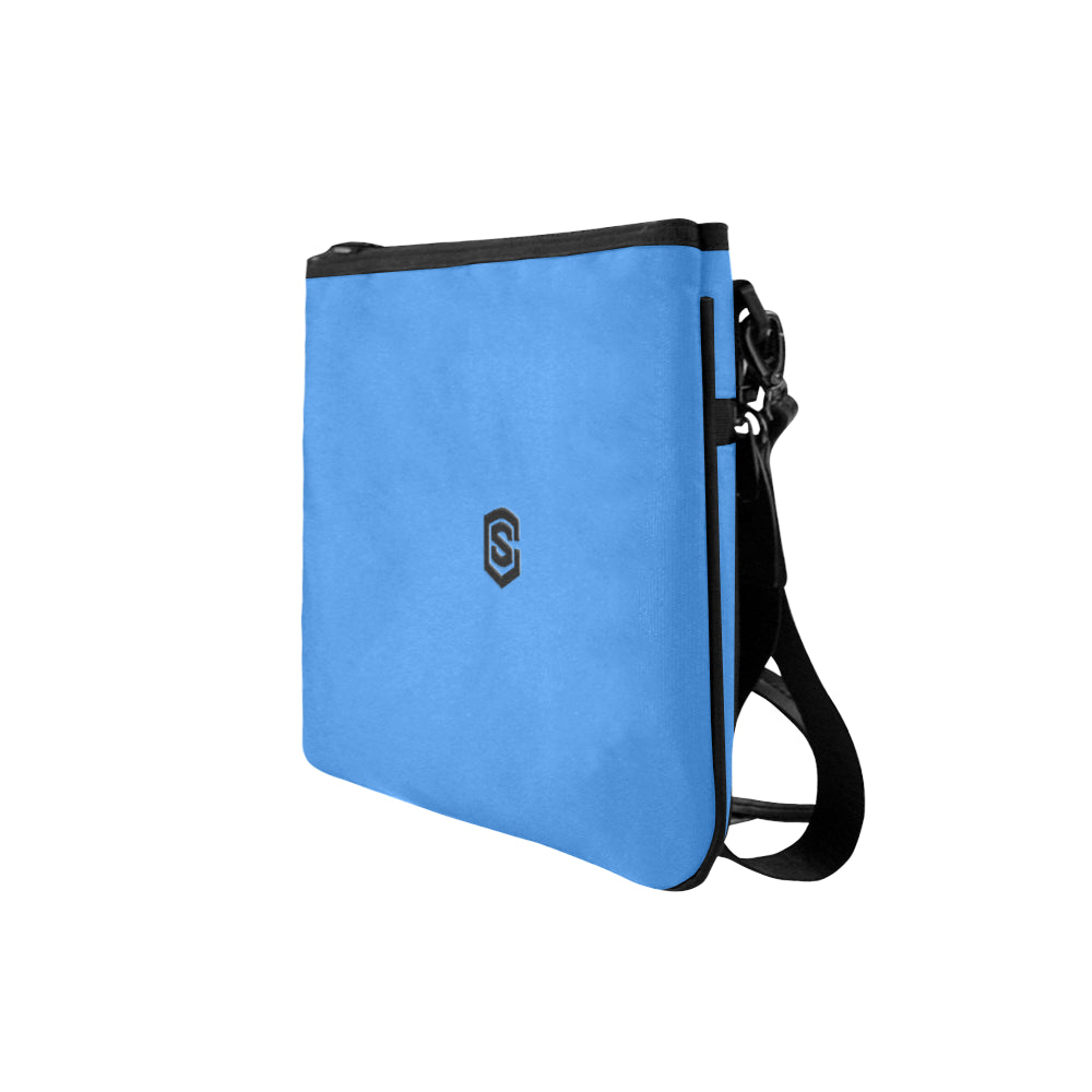 BLUE SLIM CLUTCH BAG black logo Slim Clutch Bag (Model 1668)