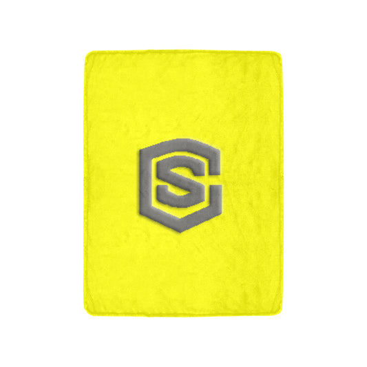 Yellow Ultra-Soft Micro Fleece Blanket with Gray Logo Ultra-Soft Micro Fleece Blanket 30"x40"