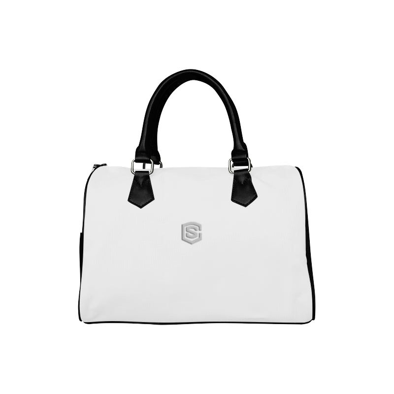 GRAY HANDBAG silver logo Boston Handbag (Model 1621)