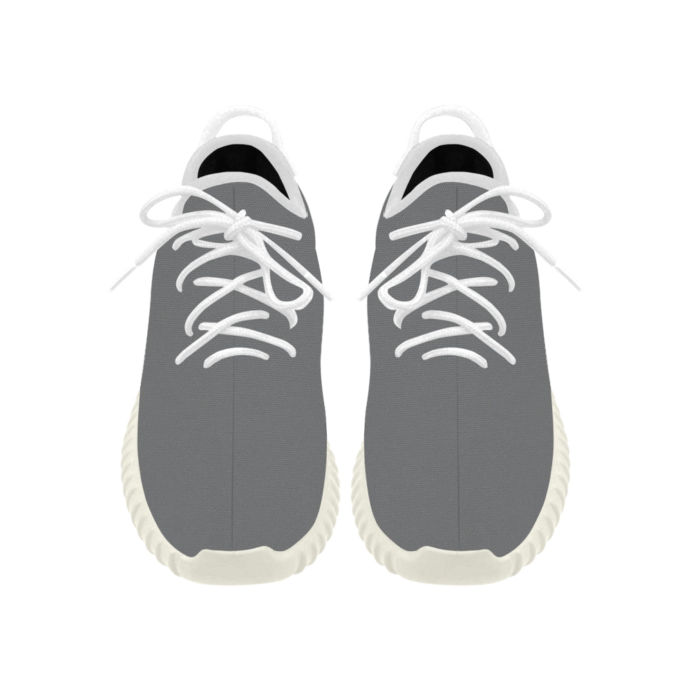 white logo Grus Women's Breathable Woven Running Shoes (Model 022)