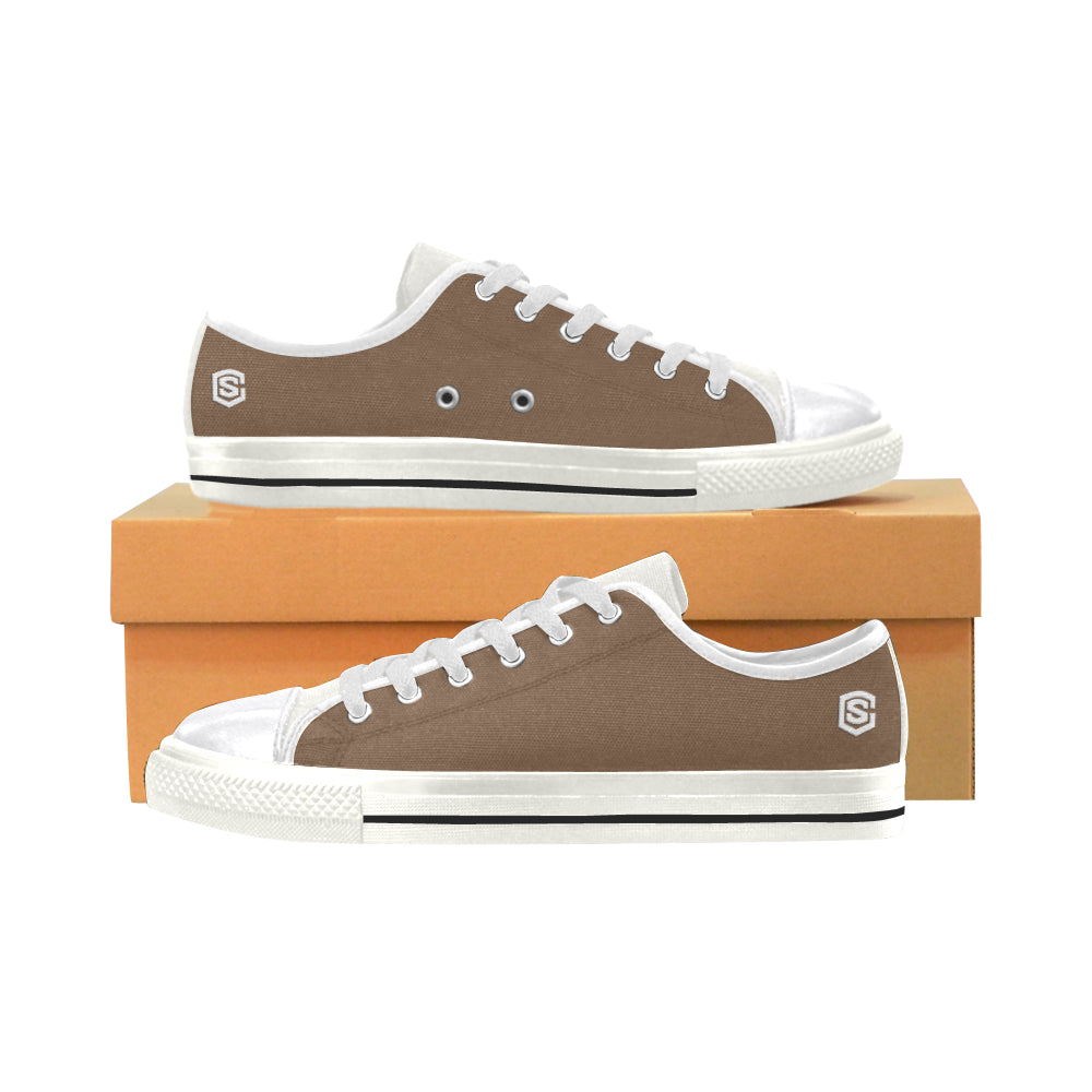 white logo Women's Classic Canvas Shoes (Model 018)