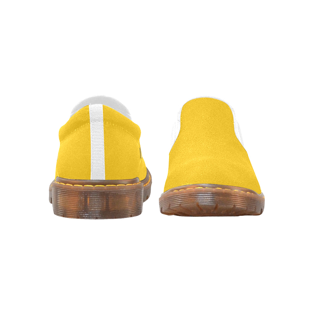 gold logo Martin Women's Slip-On Loafer (Model 12031)